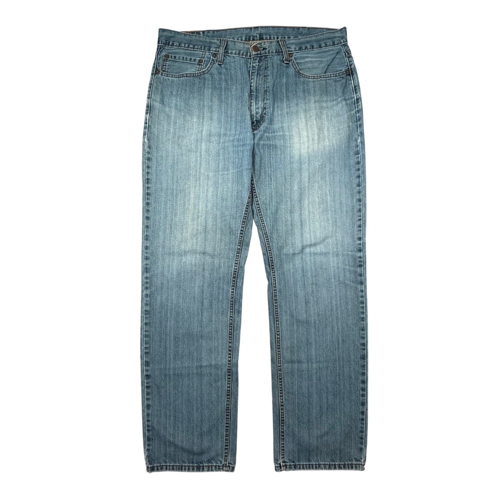 Levis 559 Relaxed Straight Jeans Mens 38x34 Sub Zero Tinted Dirty Wash Blue